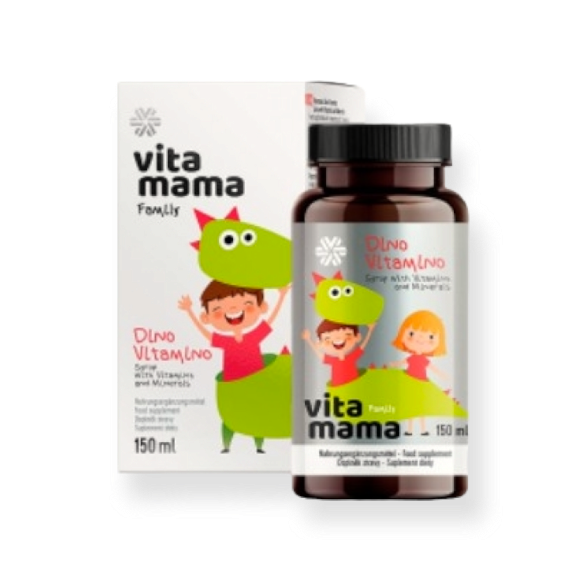 Vitamama. Dino Vitamino sirup s vitamínmi a minerálmi, 150 ml